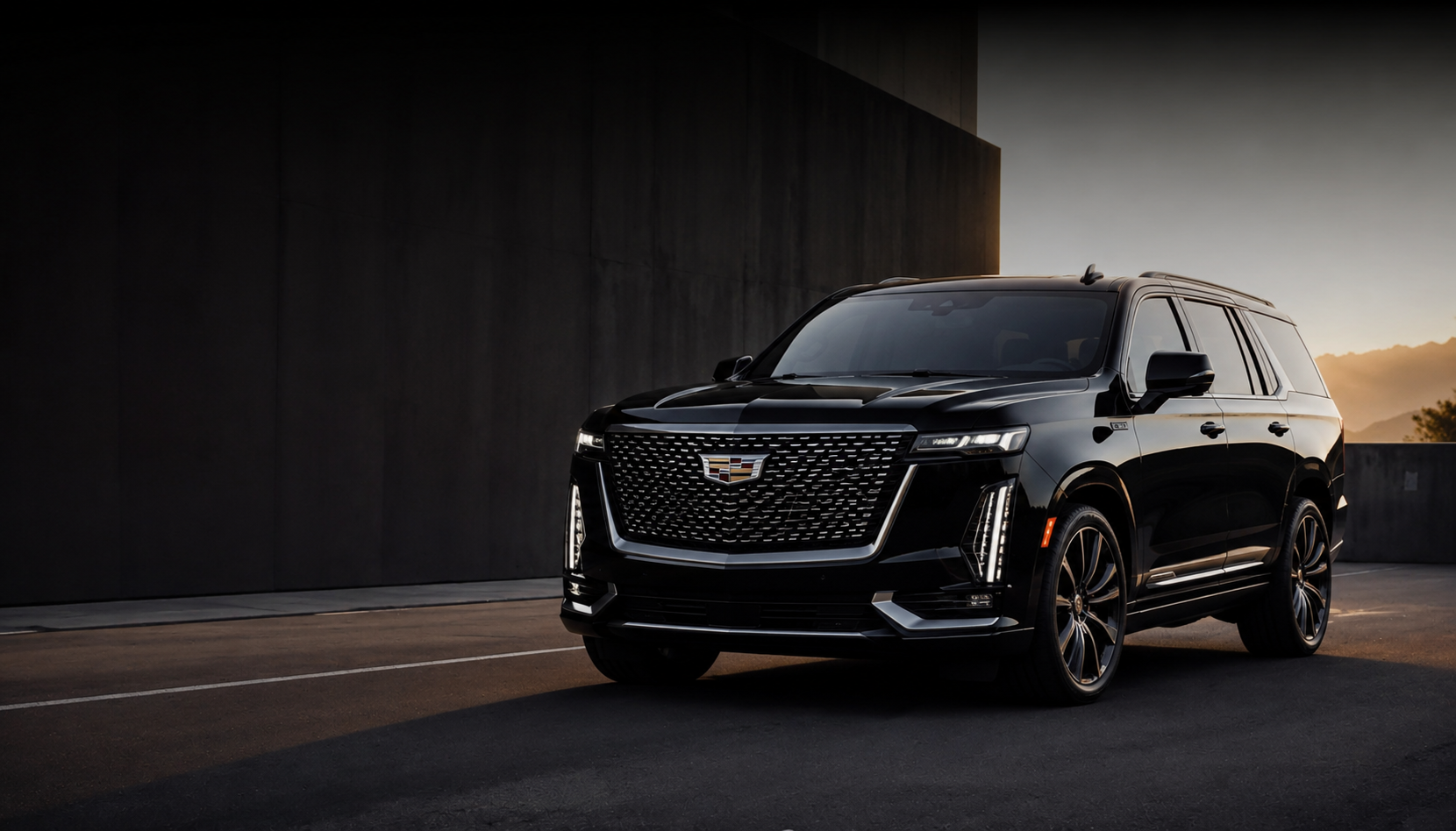 Black Cadillac luxury SUV